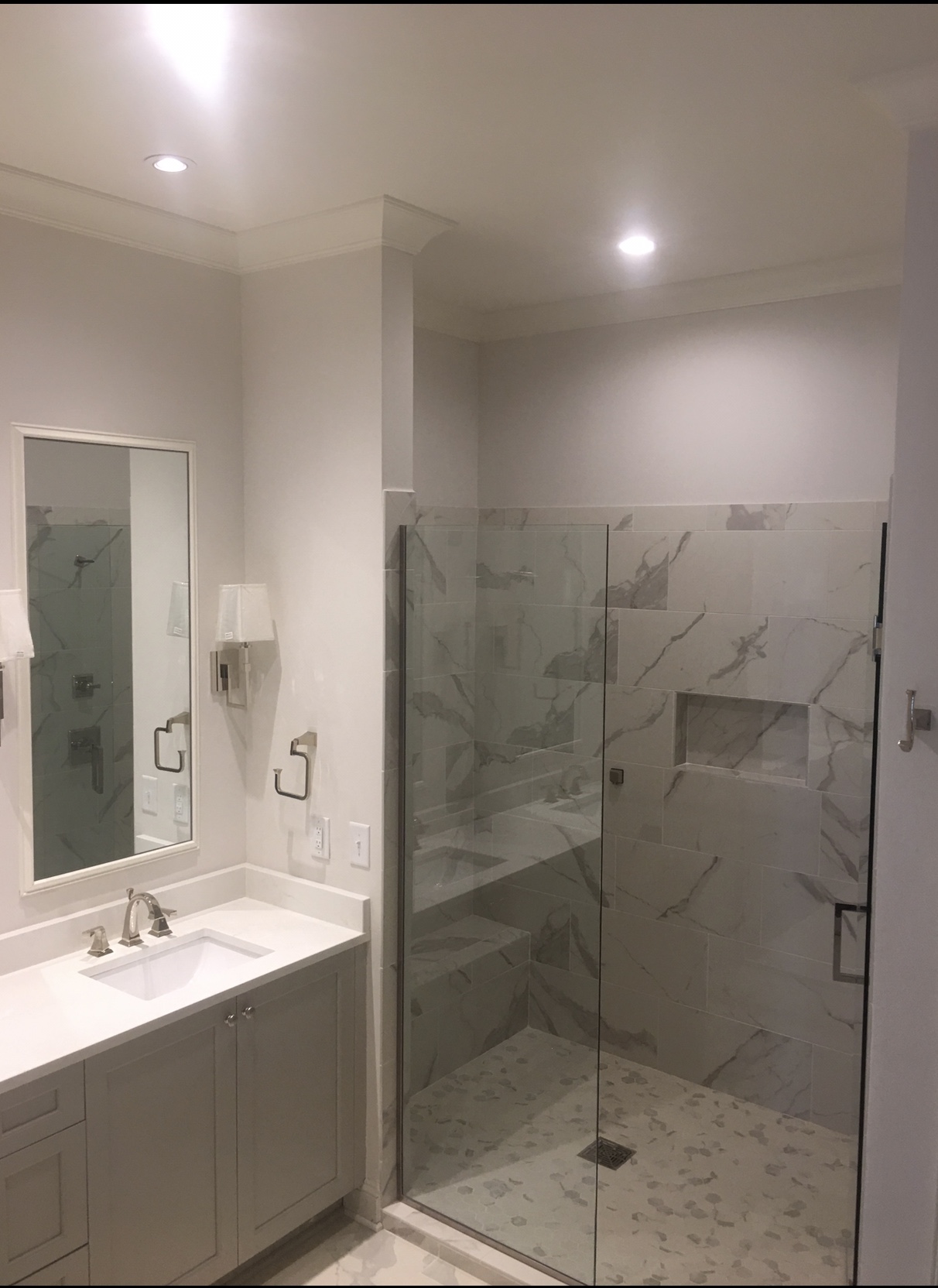 Our work bathroom lighting installation