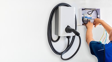 electric panel for electric car charging station
